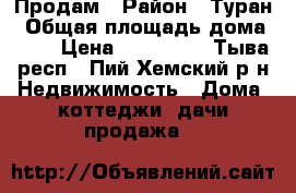 Продам › Район ­ Туран › Общая площадь дома ­ 40 › Цена ­ 700 000 - Тыва респ., Пий-Хемский р-н Недвижимость » Дома, коттеджи, дачи продажа   